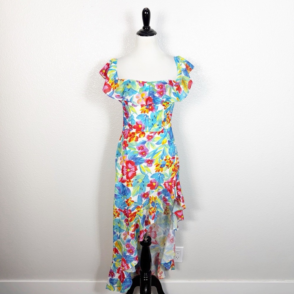 Amanda Uprichard Cozumel Dress Women's Size Small Sorrento Floral Tropical Beach